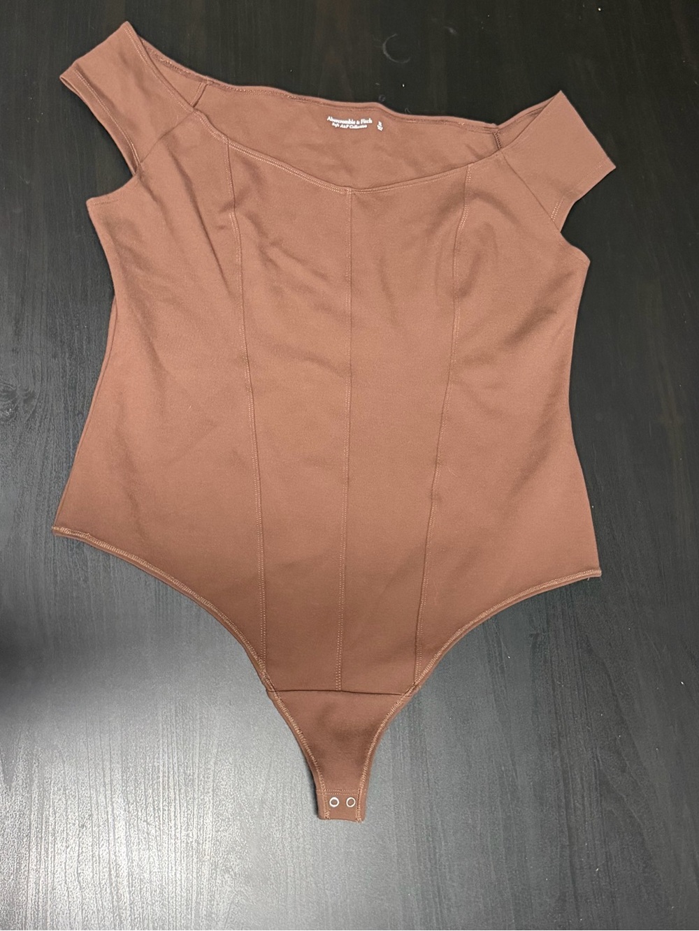 Abercrombie & Fitch Brown Off-Shoulder Bodysuit